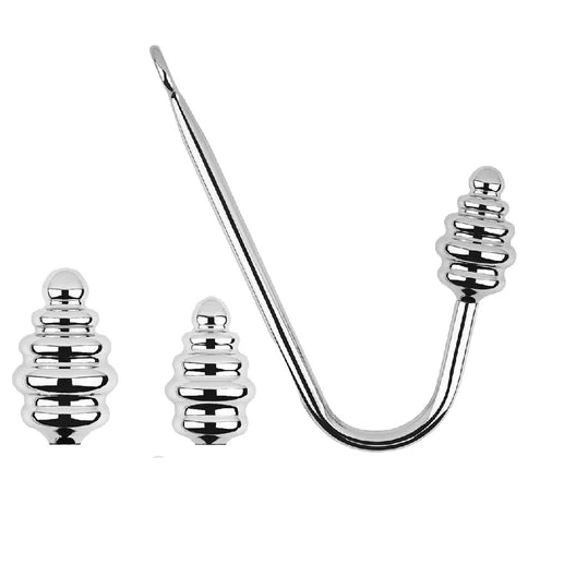 Anal Screw-in Hook Ribbed 8826 GreatBenefit Set 0725